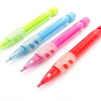 Мини-карманная ручка с коротким выдвигающимся стержнем 0,7 мм, механическая ручка, прозрачный цветной MBS Пластиковый карандаш для рисования, канцелярские принадлежности Kawaii