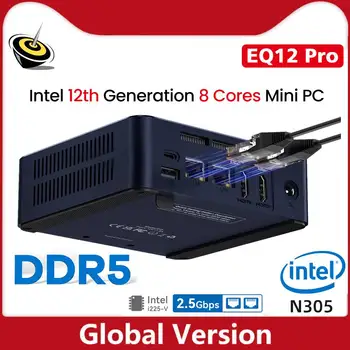 Мини-ПК Beelink EQ12 Pro 12-го поколения Intel Core i3 N305 Win 11 PRO DDR5 16G 500G BT5.2 Wifi6 с двойной локальной сетью 2,5 Гбит/с Настольный компьютер