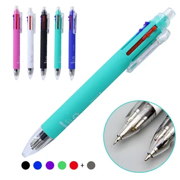 Многофункциональная ручка 5шт 6 В 1 С Шариковой ручкой 0,7 мм 5 Цветов Для Заправки и Набором грифелей для механических Карандашей 0,5 мм Многоцветная Ручка