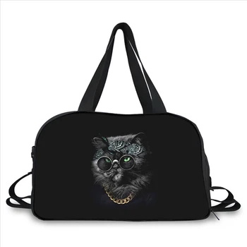 модный тренд 3D-печати милого домашнего кота, портативная многофункциональная сумка-мессенджер большой емкости, дорожная сумка