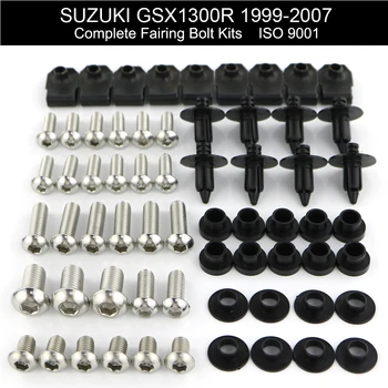 Мотоциклетные комплекты болтов для обтекателя из нержавеющей стали, пригодные для Suzuki GSX1300R Hayabusa 1999-2007, скоростные гайки, зажимы, винты