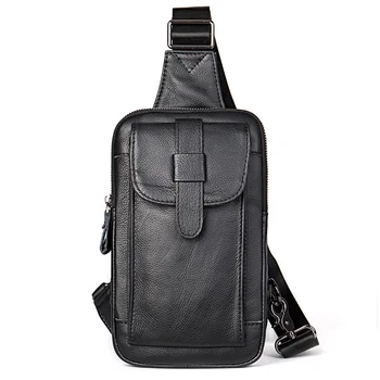 Мужская Нагрудная сумка из натуральной кожи, мужская сумка-слинг/спортивная сумка, модные функциональные сумки через плечо для мужчин