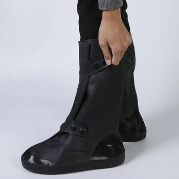 Мужские и женские непромокаемые ботинки, водонепроницаемые чехлы для обуви из ПВХ, уличные походные дорожные износостойкие нескользящие водонепроницаемые чехлы для зимних ботинок