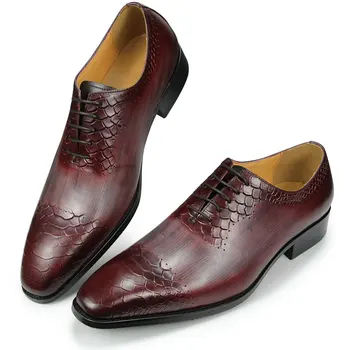 Мужские Оксфорды, Свадебная деловая обувь, Роскошный модный дизайн, обувь для мужчин из натуральной коровьей кожи, 2023 Изделия высокого качества