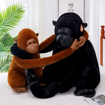 Мягкие игрушки Гориллы Плюшевые игрушки Имитирующие животных Подушки детские подарки Милые куклы-шимпанзе Плюшевые игрушки