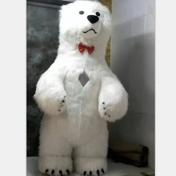 Надувной костюм белого медведя с героями мультфильмов, костюм куклы для продвижения мероприятий, костюм для актерского мастерства, костюм для крупномасштабного мероприятия