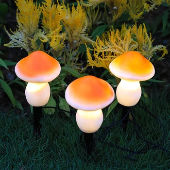 Наружная солнечная грибная лампа, газонная ландшафтная лампа, наружное украшение, светодиодная заземляющая вилка, солнечные фонари, solar GL339