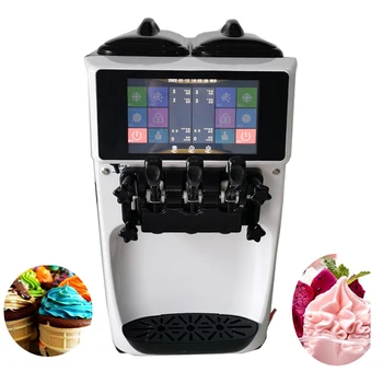 Настольная Маленькая машина для производства Мягкого Мороженого PBOBP, 3 Вида Мороженого, Двухсистемная Машина для производства мороженого