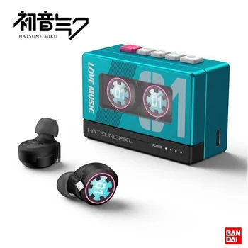 Наушники Bandai Hatsune Miku Joint Bluetooth, моделирующие Ретро Walkman, беспроводные музыкальные наушники, спортивные портативные подарки на открытом воздухе