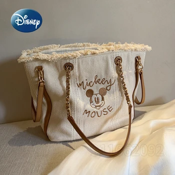 Новая женская сумка Disney Mickey, роскошная брендовая женская сумка через плечо, модная женская сумка с героями мультфильмов, высокое качество и большая емкость