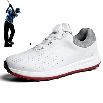 Новая Мужская Профессиональная обувь для гольфа, Классическая Спортивная обувь для прогулок на открытом воздухе, Мужская травяная нескользящая обувь для гольфа, Размер 39-47