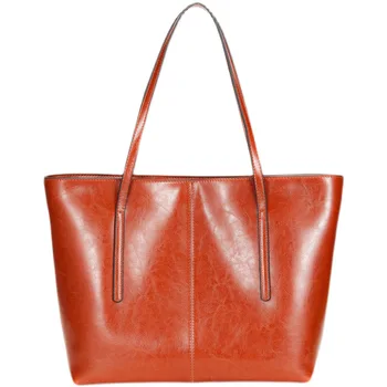 Новое поступление, сумка-тоут, женская сумка для пригородных поездок, Универсальная модная большая сумка через плечо из натуральной кожи вместительной вместимости