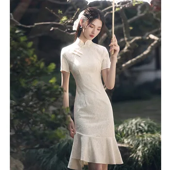 Новое улучшенное платье, которое молодые девушки смогут носить в модном китайском стиле ретро-чонсам для женщин в 2022 году
