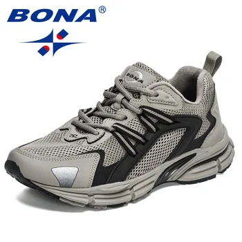 Новые дизайнерские кроссовки BONA 2023, дышащая спортивная обувь для улицы, мужские легкие кроссовки, мужская удобная спортивная обувь