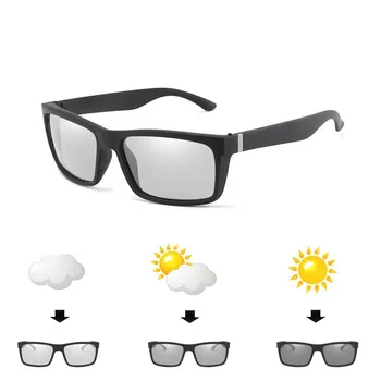 Новые Мужские Солнцезащитные очки-Хамелеоны для вождения, Фотохромные Солнцезащитные Очки, Мужские Поляризованные Солнцезащитные Очки, Квадратные Солнцезащитные очки для отдыха, Солнцезащитные очки