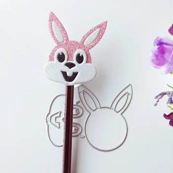 Новые трафареты для резки кролика, украшенные карандашом, украшение для альбома с тиснением, украшение для фотоальбома, изготовление открыток своими руками