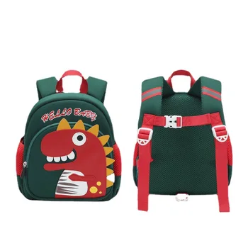 Новый кожаный школьный ранец с милым динозавром, мультяшные сумки, рюкзак-ведро, дышащий водонепроницаемый материал для дайвинга, школьные сумки для детского сада