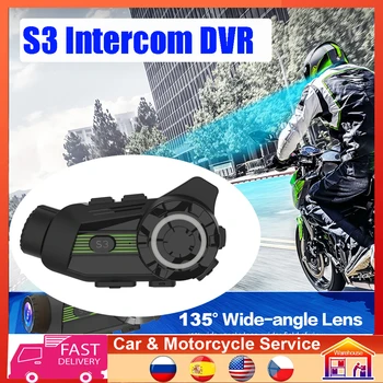 Новый Мотоциклетный шлем S3 2K, Гарнитура внутренней связи, Видеокамера с видеорегистратором, записывающая Видеорегистратор Moto Dash Cam с картой 64G