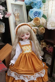 Одежда для куклы BJD Подходит на 1/3 1/4 1/6 размера хлопчатобумажной куклы Blythe в пасторальном винтажном стиле c Оранжевым костюмом, аксессуары для куклы
