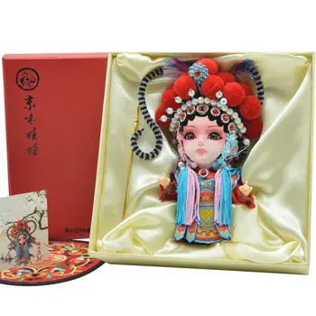 Пекинская специальная подарочная шелковая кукла с орнаментом лицо Пекинской оперы Хуан, отправленная иностранным друзьям ремесленными подарками, подарочные сувениры