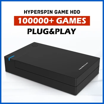 Переносной внешний игровой жесткий диск Hyperspin 4T/8T/12T с более чем 100000 играми для PS4/PS3/PS2/SS/Wiiiu/Wii/N64/DC для Win 7/8/10/11