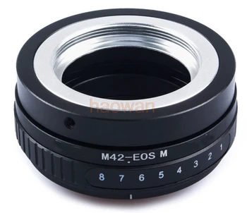 переходное кольцо с наклоном m42-eosm для объектива m42 с креплением 42 мм к беззеркальной камере Canon eosm EF-M EOSM/M2/M3/M5/M10/m50