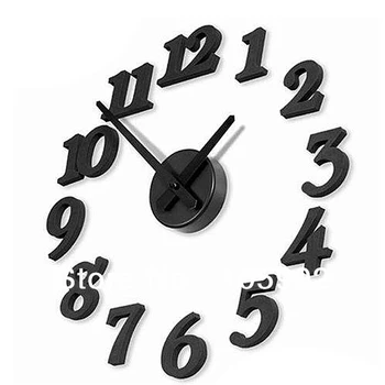 Персонализированные часы diy стерео цифровые часы настенные часы с коротким указателем Новые DIY современный дизайн времени настенные часы декор комнаты