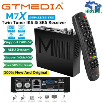 Подлинный] GTMEDIA M7X DVB-S2 SKS/IKS/CS/M3U VCM/ACM твин-тюнер lKS & SKS ТВ-ресивер realase 70 Вт LyngSat Brasil CH SKS Бесплатно на всю жизнь