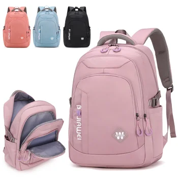 Подростковые школьные сумки Большой емкости из черного нейлона, Многофункциональные школьные сумки для студентов средней школы, рюкзаки для женщин 2023