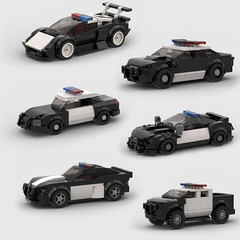 Полицейские Машины SWAT MOC Speed Champions Спортивные модели Строительные блоки DIY Super Racers Техника Автомобиля Кирпичи Детские игрушки в подарок