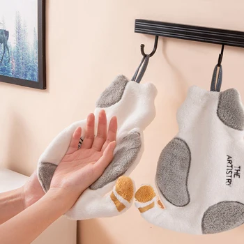 Полотенце для рук с милым котом, суперпоглощающее кухонное полотенце из микрофибры, высокоэффективное полотенце для чистки посуды, Кухонные креативные полотенца