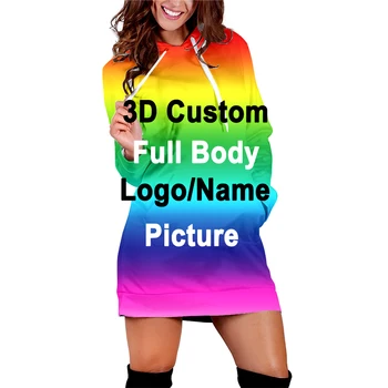 Пользовательские изображения/Дизайн логотипа, Женские Пуловеры с длинным рукавом, толстовки 