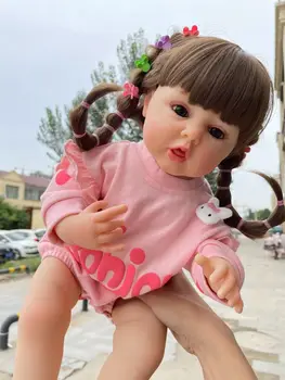 Популярная Прекрасная Кукла-Реборн 22 Дюйма, Силиконовая Кукла для Всего Тела, 55 см, Boneca, Реалистичные Игрушки для Девочек, Детский Подарок На День Рождения