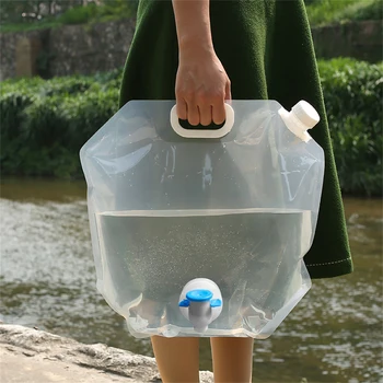 Портативный Аварийный мешок для воды С носиком Герметичный Складной Контейнер для воды Пеший Туризм Кемпинг Открытый Пустой мешок для хранения воды
