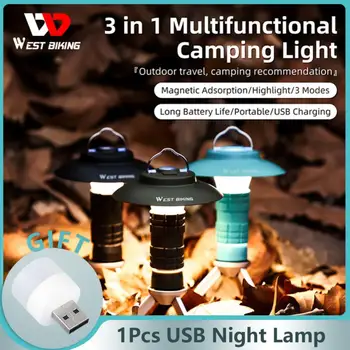 Портативный Фонарь для кемпинга с магнитной USB-батареей, 3 режима освещения, фонарь для кемпинга, наружный светодиодный фонарик, принадлежности для палаточного лагеря