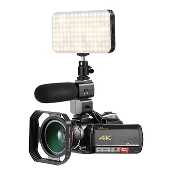 Профессиональная Цифровая видеокамера 4K с 12-кратным оптическим зумом, WiFi-камера, 3,1-дюймовая IPS видеокамера с сенсорным экраном, микрофон ORDRO AC5