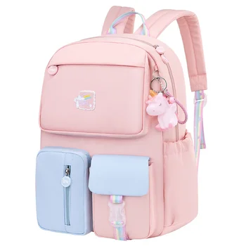 Радужные школьные рюкзаки 2 размера, подходящие школьные сумки с героями мультфильмов для девочек-подростков, школьные сумки 1-6 классов, женская дорожная сумка, рюкзак