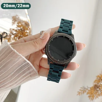 ремешок из смолы 20/22 мм для Samsung Galaxy watch 4 classic 46 мм/42 мм/Active 2 40 мм/44 мм, аксессуары для смарт-часов correa Gear S3