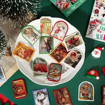Рождественская елка Санта Клаус Рождественская канцелярская наклейка этикетка украшение альбома школьные принадлежности вечерние декоративные наклейки
