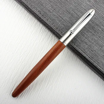 Роскошная классическая деревянная авторучка 0,38 мм с очень тонким пером, ручки для каллиграфии, Канцелярские принадлежности, школьные принадлежности