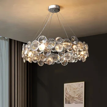 Светодиодный подвесной светильник Роскошная люстра для гостиной простая современная кровать хрустальная домашняя столовая основное освещение