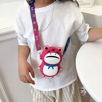 Силиконовая сумка через плечо в виде лягушки с животными, Повседневная Мультяшная уличная одежда, кошелек для монет в корейском стиле для девочек