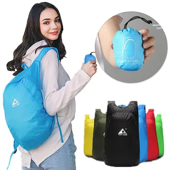 Складной рюкзак для занятий спортом на открытом воздухе, водонепроницаемый Сверхлегкий Рюкзак для Велоспорта, Кемпинга, пешего туризма, покупок, путешествий, сумки из полиэстера