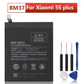 Сменный аккумулятор BM37 для Xiaomi Mi 5S plus 5Splus, аккумуляторы для телефонов 3800 мАч