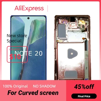 Сменный дисплей для телефонов 5G с рамкой Oled Note 20U Экран Мобильные ЖК-дисплеи для Samsung Galaxy Note20