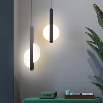 Современные светодиодные подвесные светильники 3 стиля в скандинавском стиле, столовая, прикроватная лампа для Спальни, Кухонная подвесная лампа, светильники в стиле деко 90-260 В