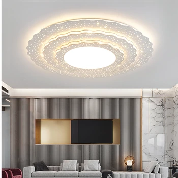 Современный круглый простой светодиодный потолочный светильник для спальни гостиной вестибюля отеля Конференц-зала Акриловое освещение Нуждается в настройке
