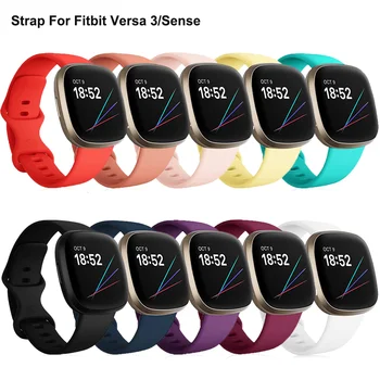 Спортивный Ремешок Для смарт-часов Fitbit Versa 3 4, Силиконовый Дышащий Браслет, ремешок Для Fitbit Versa 3 Sense 2 Correa