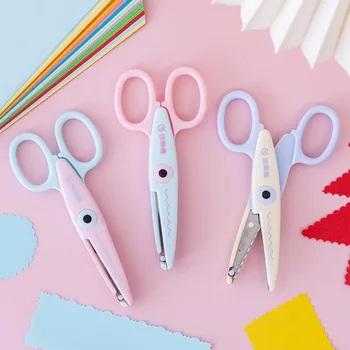 Стальные Швейные Ножницы Зигзагообразные Портняжные Ножницы DIY Розовые Ножницы для обивки Ткани Ручной Работы