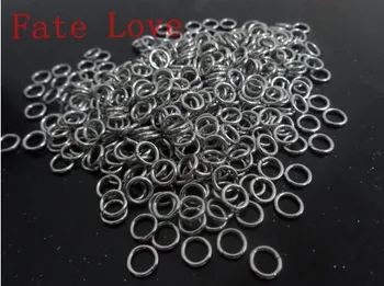 Судьба любовь 1000шт 1 * 6 мм прочное кольцо для прыжков из нержавеющей стали 316L и разрезные кольца, открывающиеся по размеру, ожерелье, аксессуары для ювелирных изделий 
